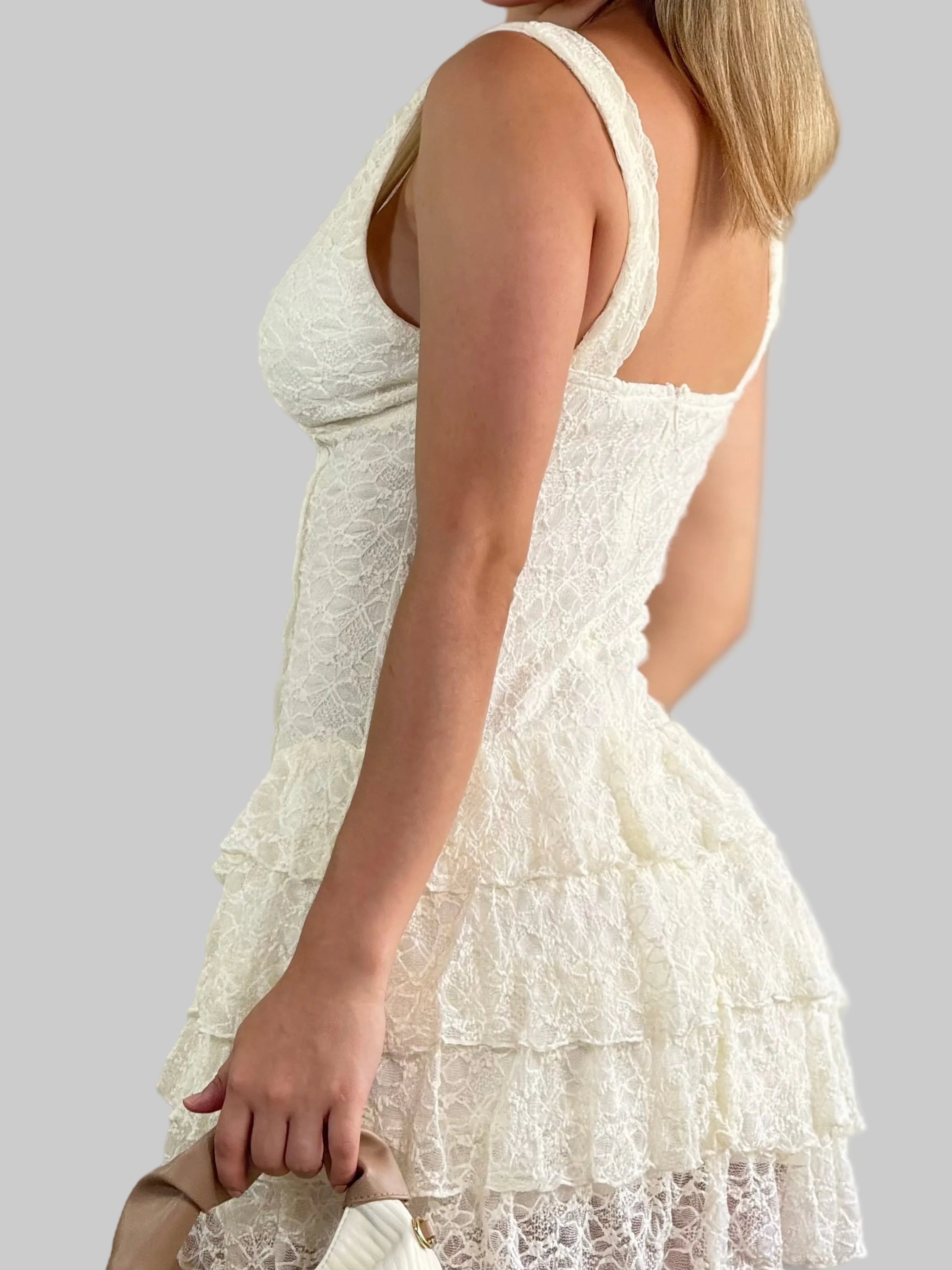 VESTIDO TEEN ENCAJE BOLEROS