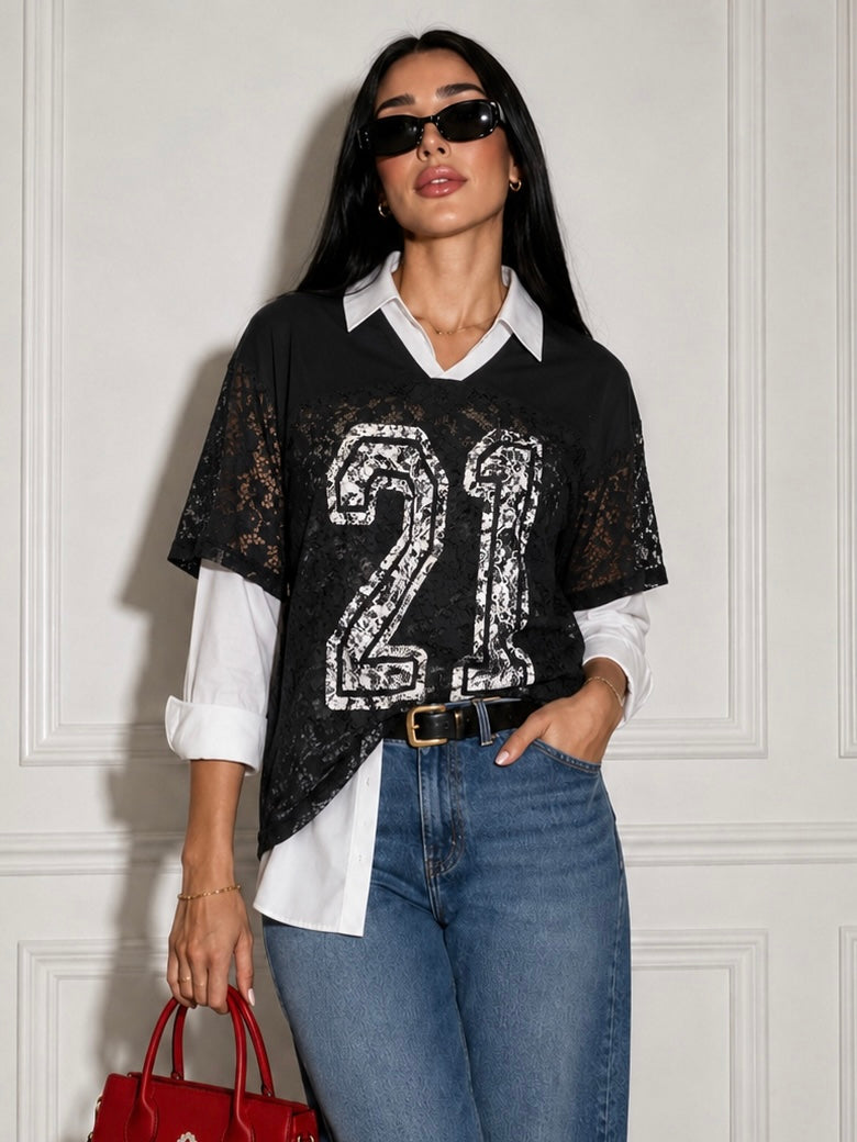 JERSEY DE ENCAJE OVERSIZE