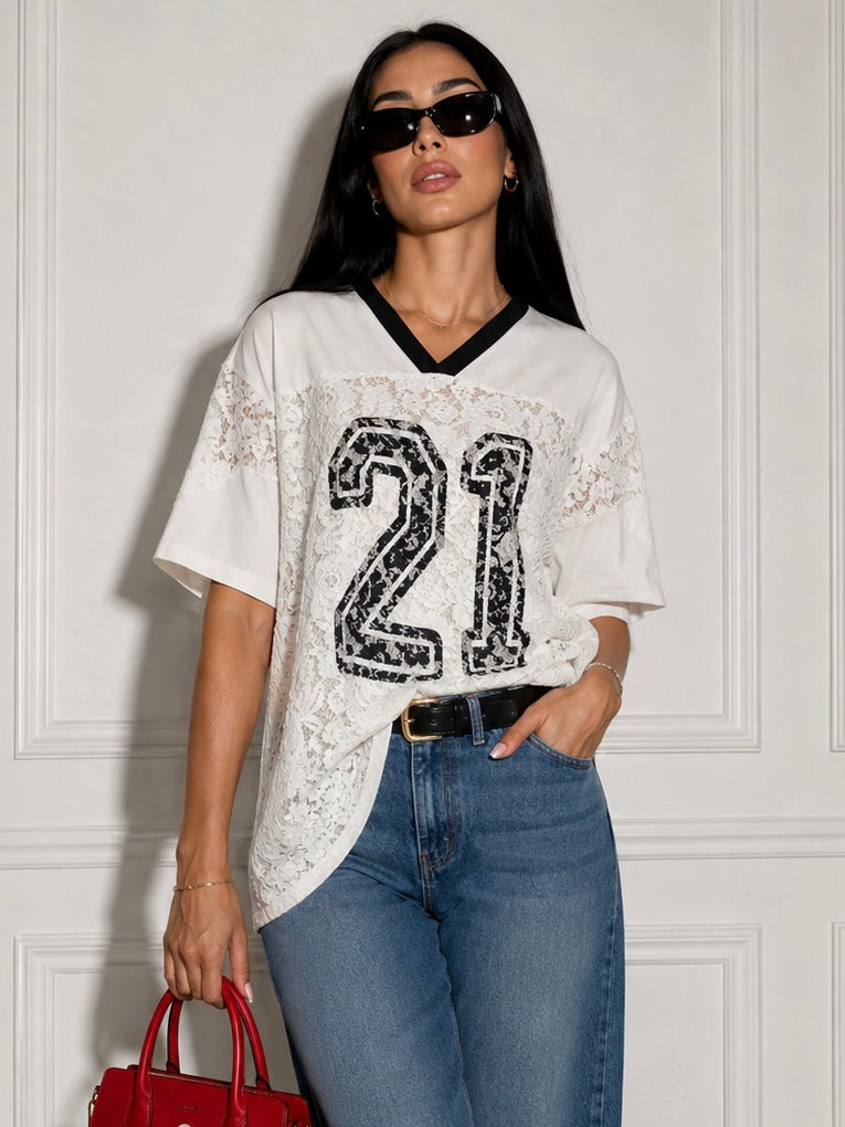 JERSEY DE ENCAJE OVERSIZE