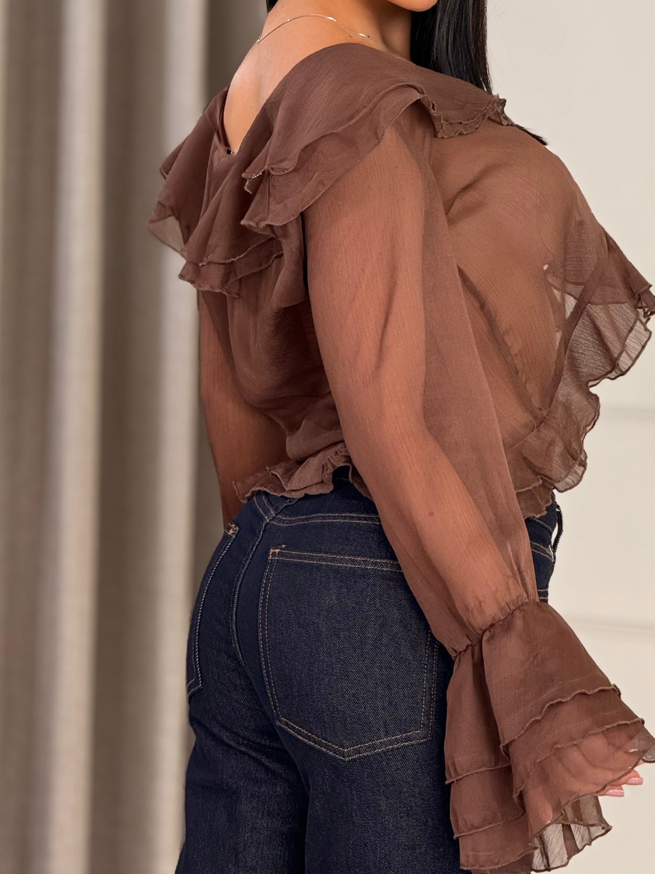 BLUSA TRANSPARENCIA Y BOLEROS