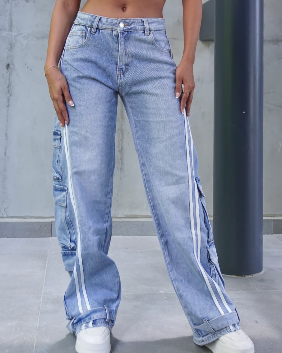 JEAN WIDE LEG CARGO