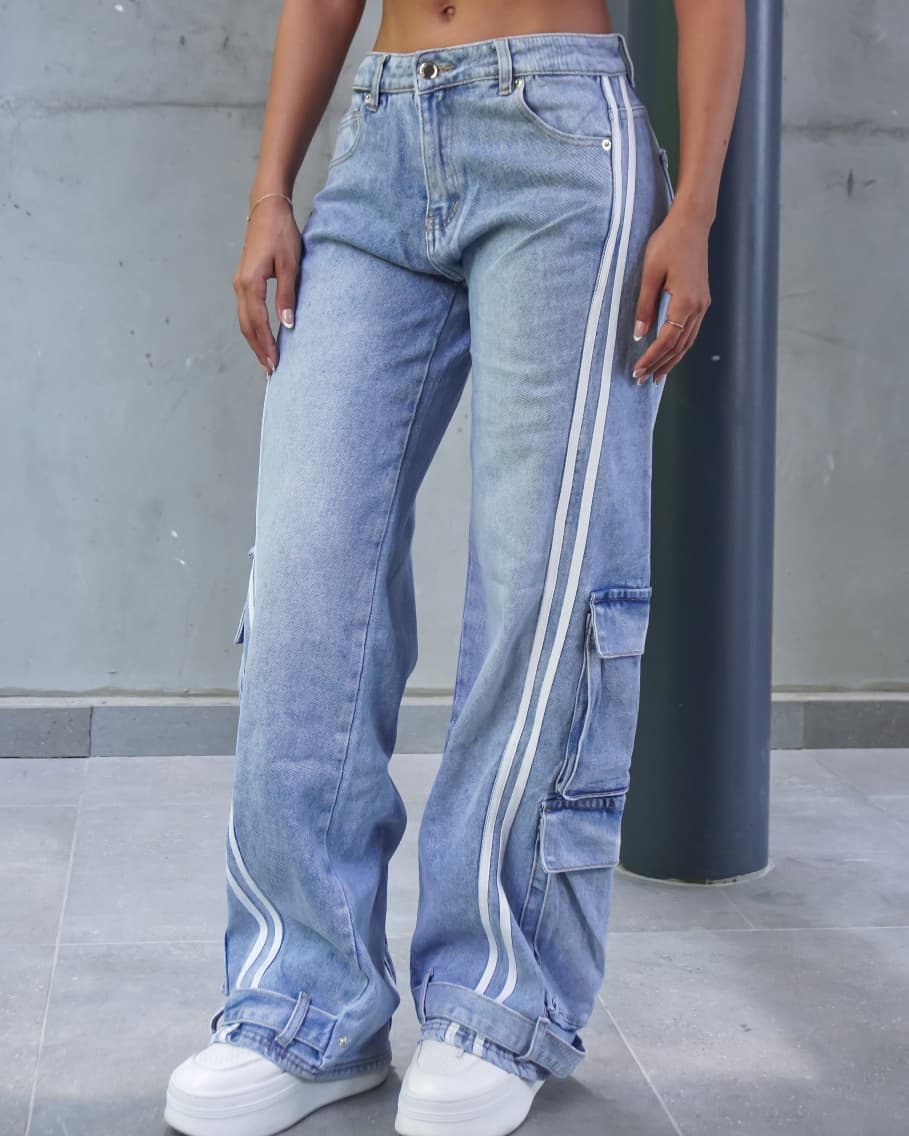 JEAN WIDE LEG CARGO