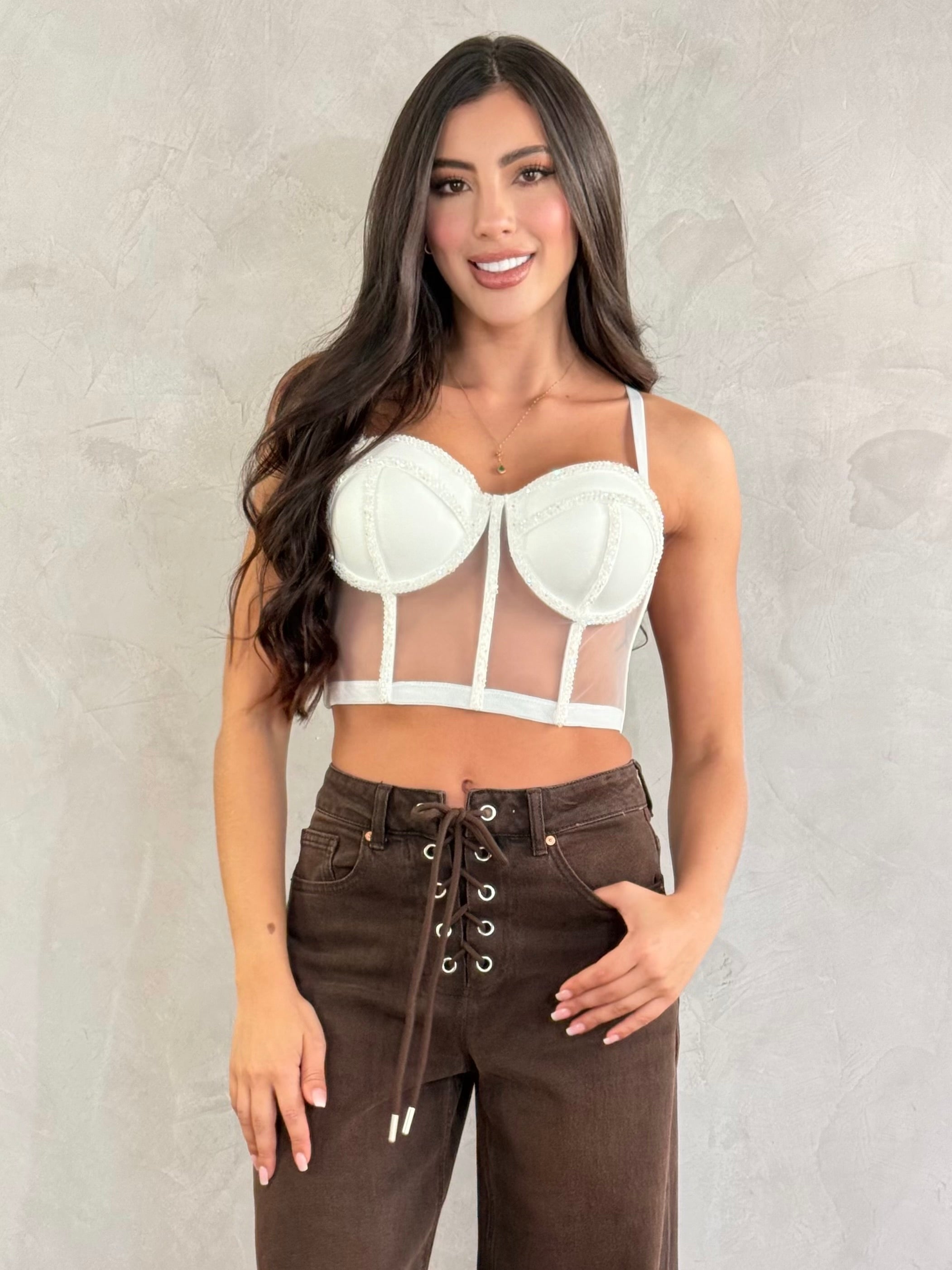 CORSET TRANSPARENCIA Y CANUTILLOS