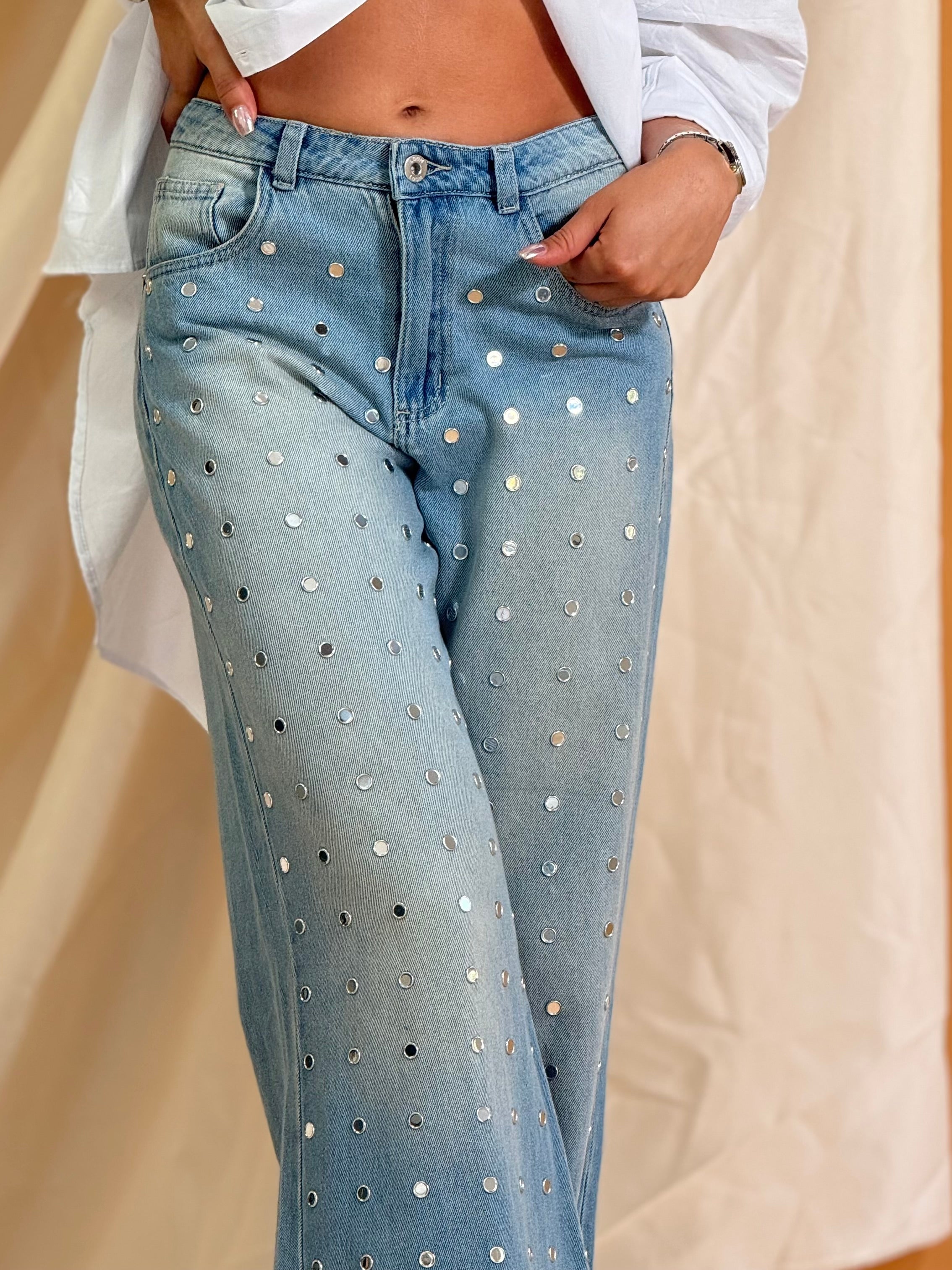 JEAN WIDE LEG  ESPEJOS