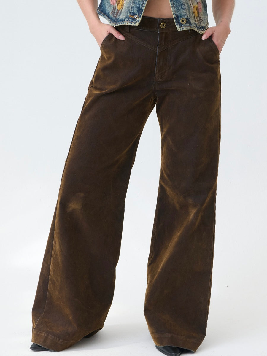 JEAN WIDE LEG VELVETIN